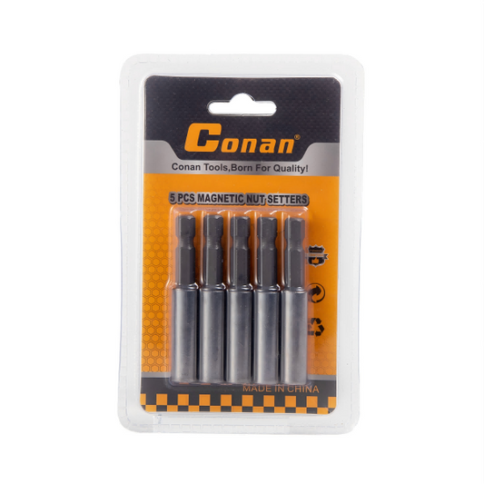 Zestaw 5 Magnetycznych Nasadek Conan do Wkrętarki Bity Hex