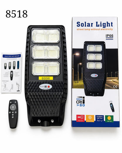 Solarna Lampa Uliczna LED 600W IP66 z Pilotem - Oszczędność Energii