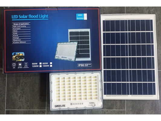 Solarny Naświetlacz LED 1200W z Pilotem IP66 - Ogród, Podjazd