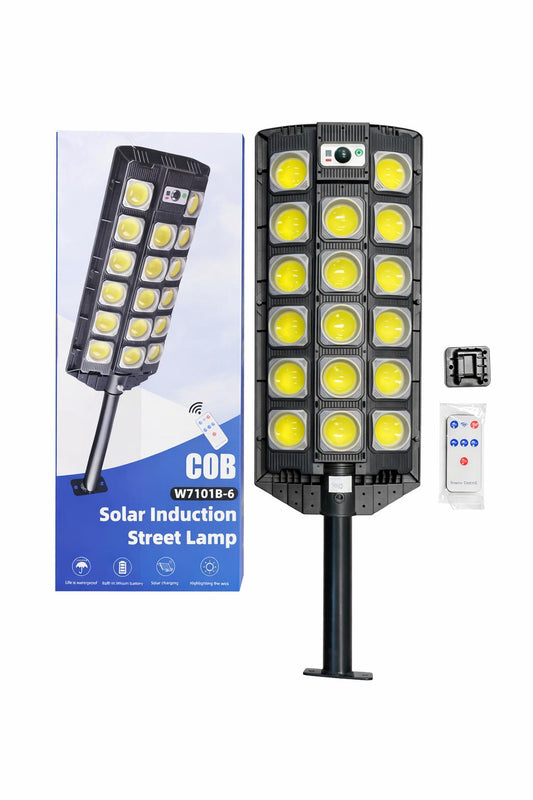 Solarna Lampa Uliczna Indukcyjna COB z 17 Żarówkami LED i Pilotem