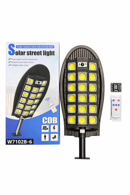 Solarna Lampa Uliczna COB z Pilotem - 17 Modułów LED