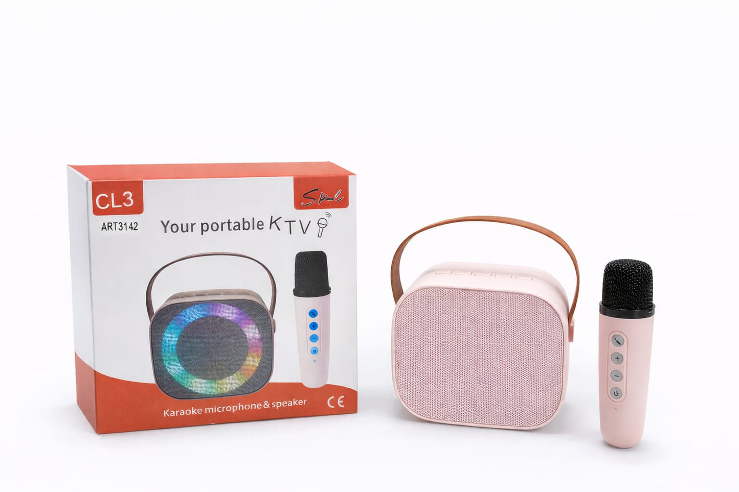 Zestaw Karaoke Bluetooth z Dwoma Mikrofonami i Głośnikiem RGB