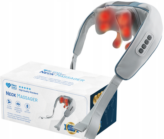 Bezprzewodowy Masażer Karku Shiatsu Herz Medical z Funkcją Grzania