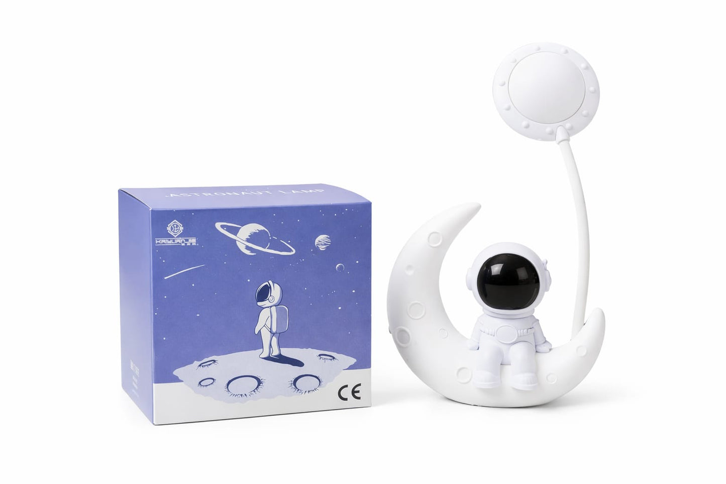 Lampka Biurkowa LED Astronauta na Księżycu - Kreatywna Lampka Nocna