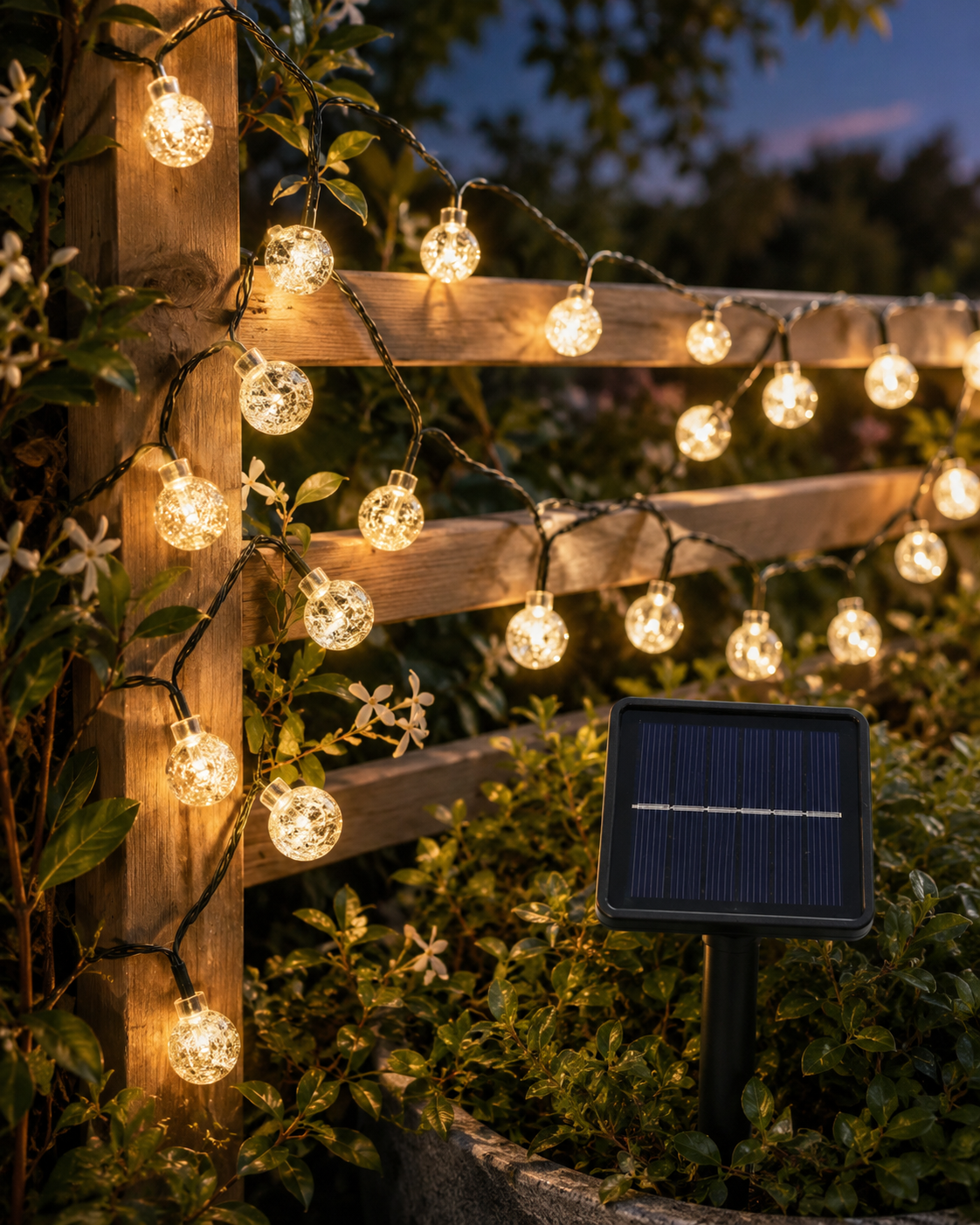 Solarne Lampki LED Kule Bańki Ogrodowe - Dekoracja Zewnętrzna
