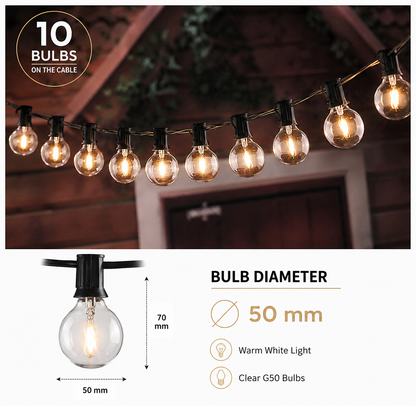 Solarne Lampki Ogrodowe LED Kule - Dekoracja Zewnętrzna