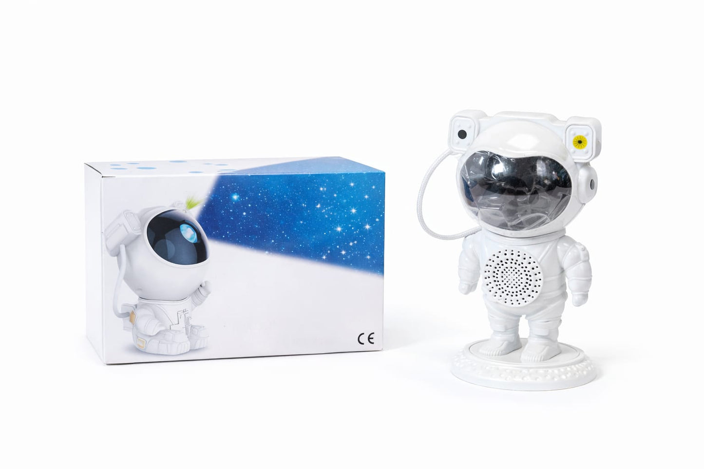 Lampka Astronauta 3D z Projektorem Galaktyki – 360° Obrót, Głośnik, Pilot
