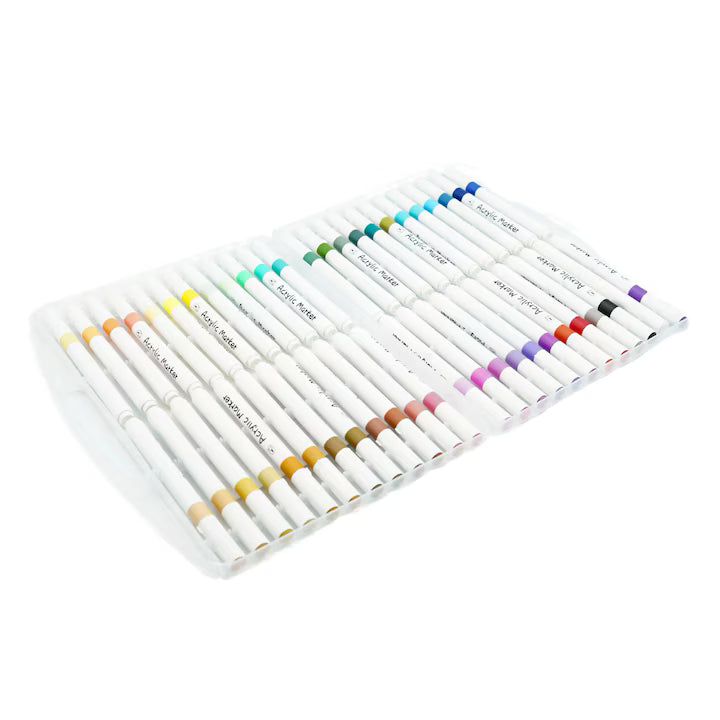 Zestaw 48 Zmywalnych Markerów Akrylowych Yulin do DIY i Art.
