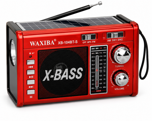 Radio Solarne WAXIBA XB-104BT-S Bluetooth Latarka FM/AM/SW