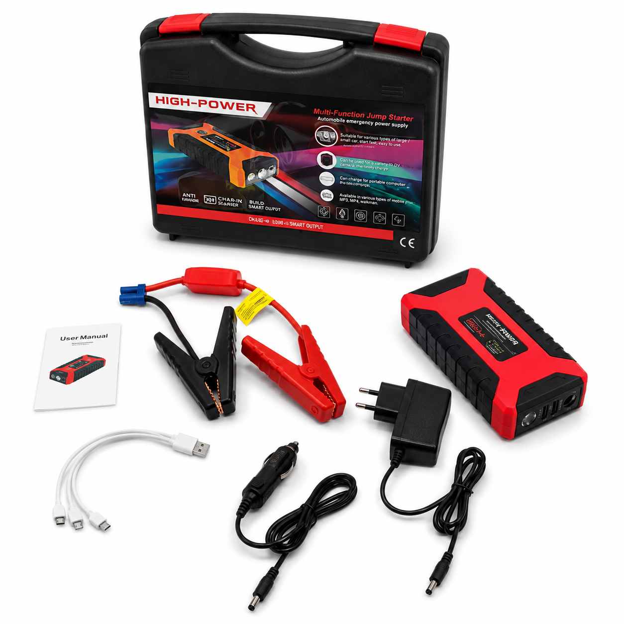 Wielofunkcyjny Jump Starter 12V – Bezpieczny Rozruch Auta