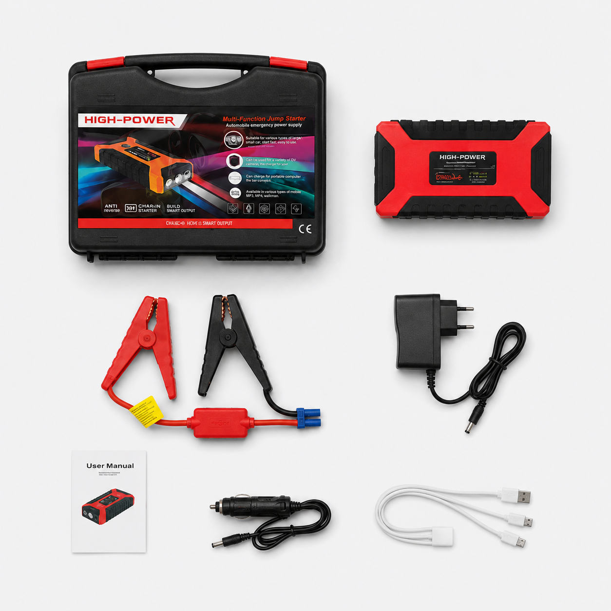 Wielofunkcyjny Jump Starter 12V – Bezpieczny Rozruch Auta