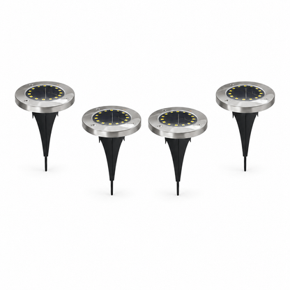 Lampy Solarne LED SL-600 Białe Światło 16 LED Zestaw 4 szt