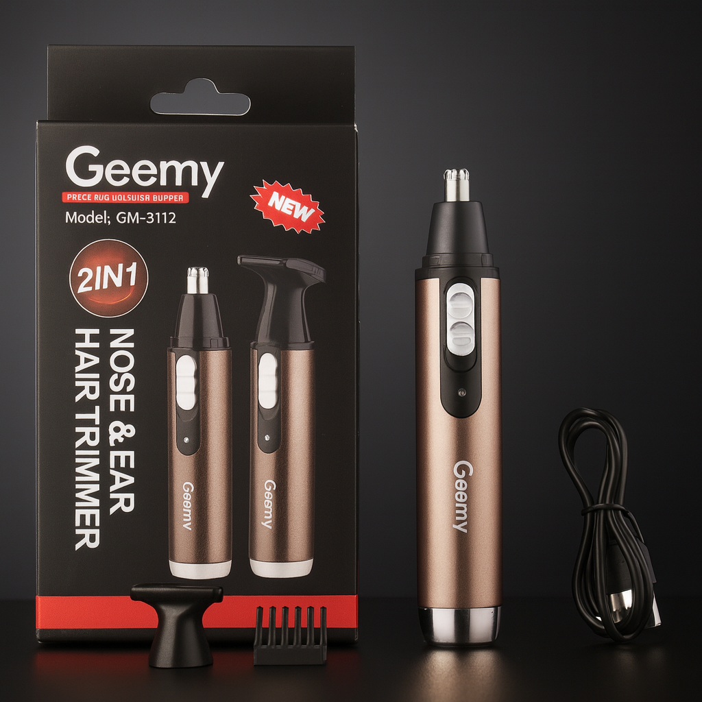 Geemy 2w1 Akumulatorowy Trymer do Nosa i Uszu GM-3112