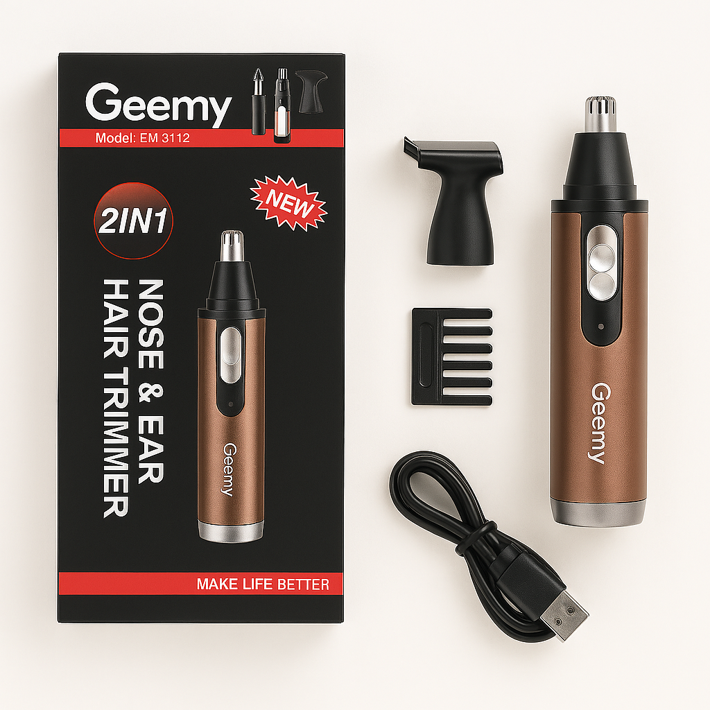 Geemy 2w1 Akumulatorowy Trymer do Nosa i Uszu GM-3112