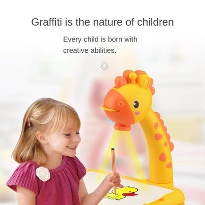 Stoliczek Projektor Żyrafa do Rysowania dla Dzieci | Zestaw Artystyczny