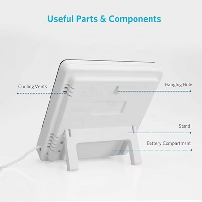 Termometr Higrometr HTC-2 z Zegarem - Pomiar Temperatury i Wilgotności