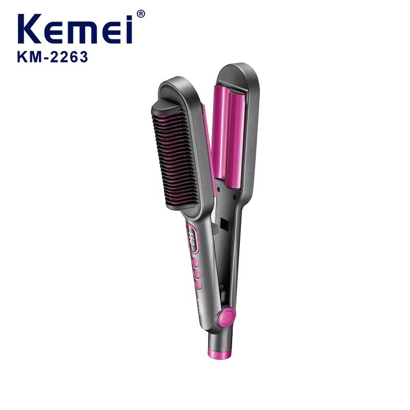 KEMEI KM-2263 Prostownico-Lokówka Grzebień 2w1 do Włosów