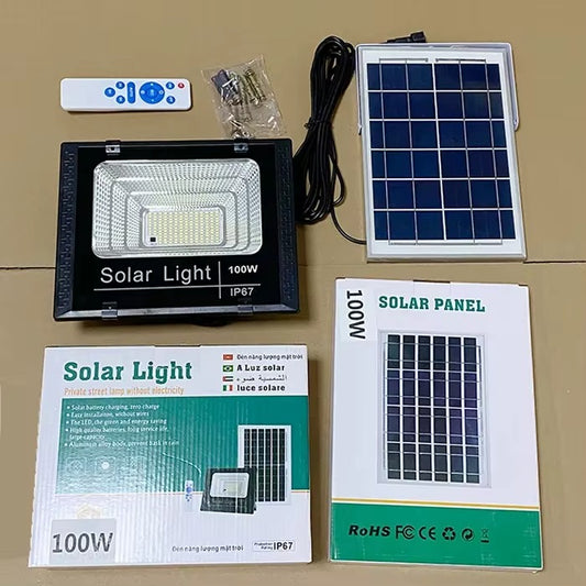 Naświetlacz Solarny LED 100W IP67 z Pilotem - Oszczędność Energii
