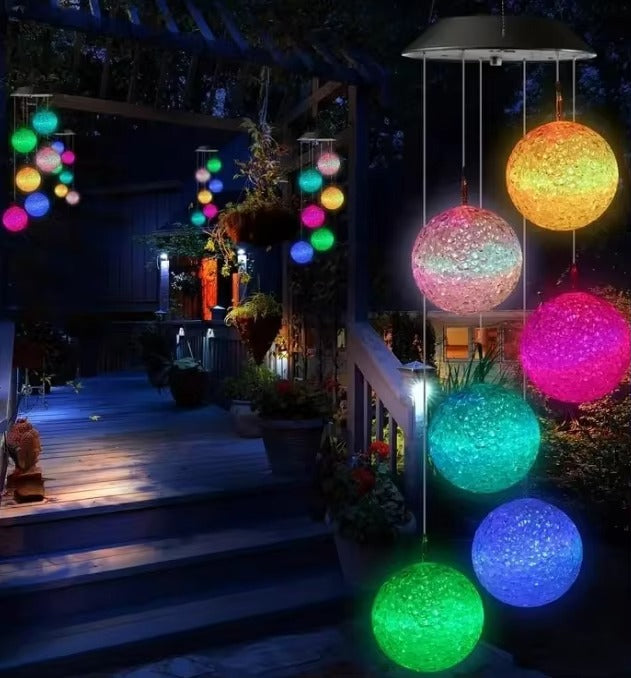 Słoneczna Lampa LED Wietrzna Zmieniająca Kolory do Ogrodu