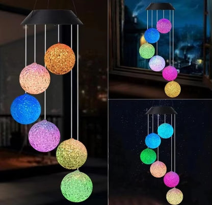 Słoneczna Lampa LED Wietrzna Zmieniająca Kolory do Ogrodu