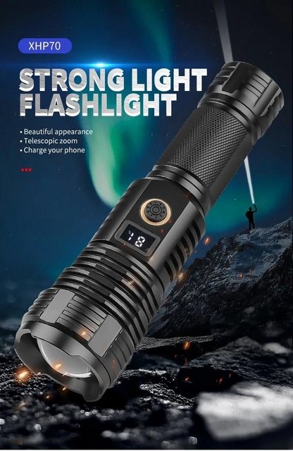 Mocna Latarka Akumulatorowa P90 z Zoomem 1500LM USB