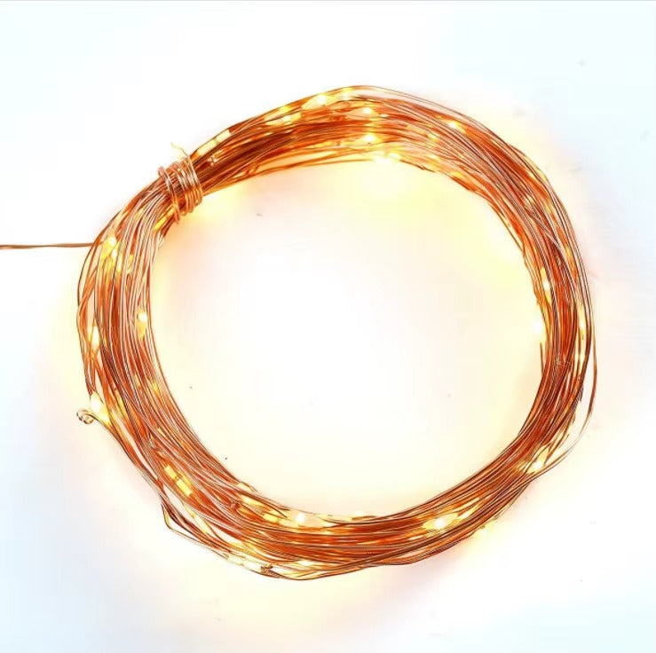 Elastyczne Lampki LED na Miedzianym Drucie - Ciepłe Światło