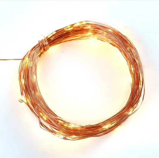 Lampki LED Druciki Ciepły Biały - Dekoracja na Baterie