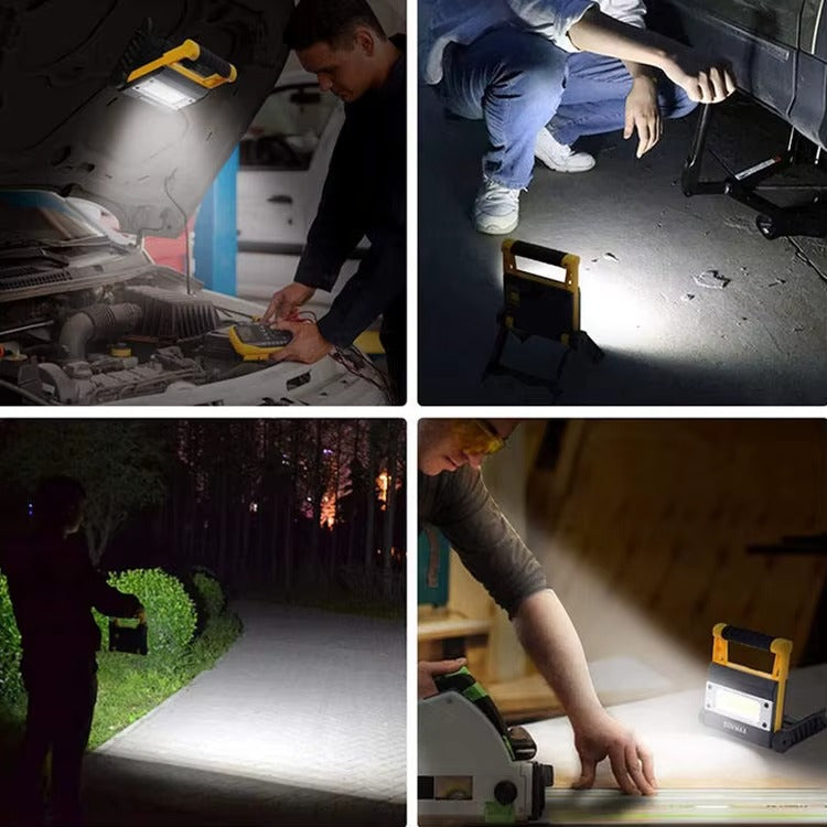 Lampa Robocza LED COB Przenośna z Podstawą | Jasne Oświetlenie