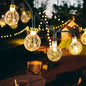 Solarne Lampki LED Kule Bańki Ogrodowe - Dekoracja Zewnętrzna