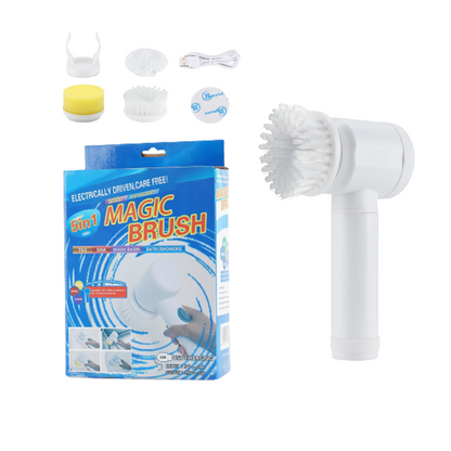 Wielofunkcyjna Elektryczna Szczotka do Czyszczenia z 4 Końcówkami i Ładowaniem USB