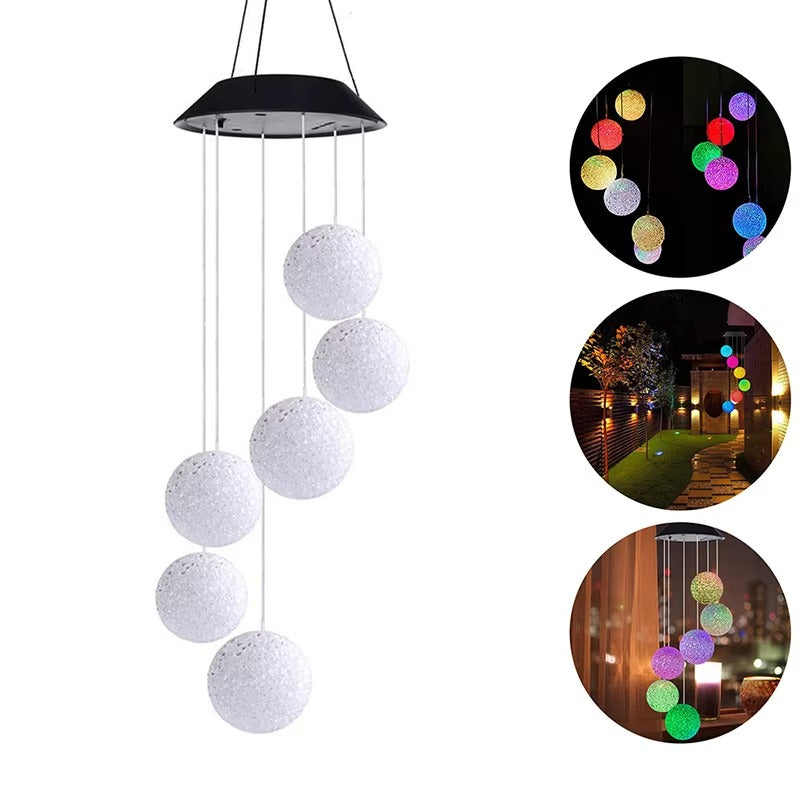 Solarne Dzwonki Wiatrowe LED Zmieniające Kolory - Ogród, Patio