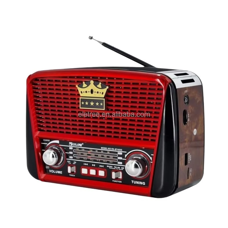 Radio Solarne Bluetooth Golon RX-BT455 AM/FM/SW Retro