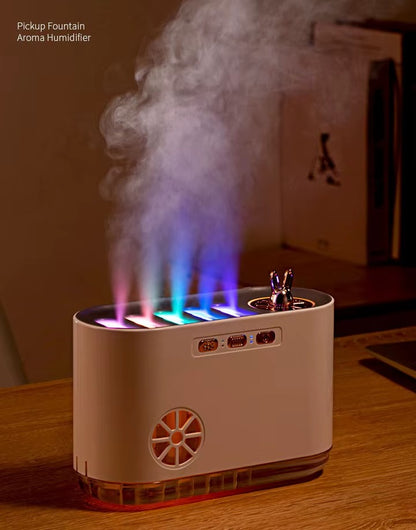 Nawilżacz Fontanna Muzyczna LED 700ml - Aromaterapia i Relaks