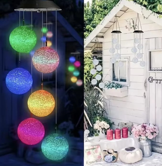 Słoneczna Lampa LED Wietrzna Zmieniająca Kolory do Ogrodu