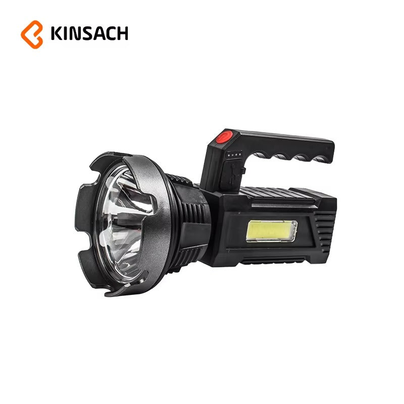 Mocna Latarka LED Szperacz KINSCH z Power Bankiem i COB