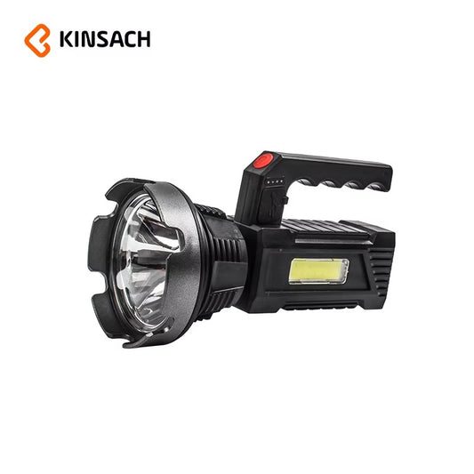 Mocna Latarka LED Szperacz KINSCH z Power Bankiem i COB