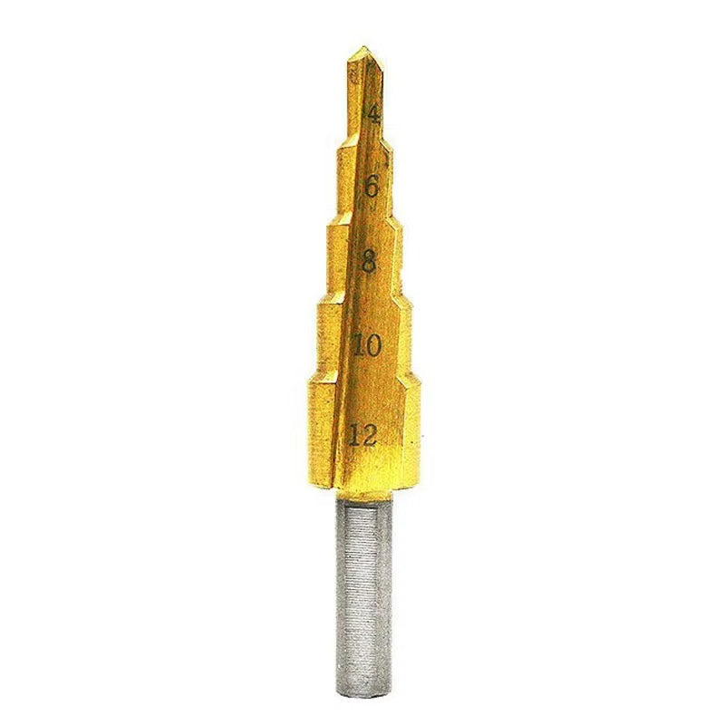 Wiertło Stożkowe HSS Tytanowe 4-12mm do Metalu Drewna Plastik
