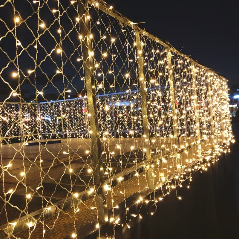 Niebieskie Lampki LED Kurtyna Świetlna Dekoracyjna Bajkowa