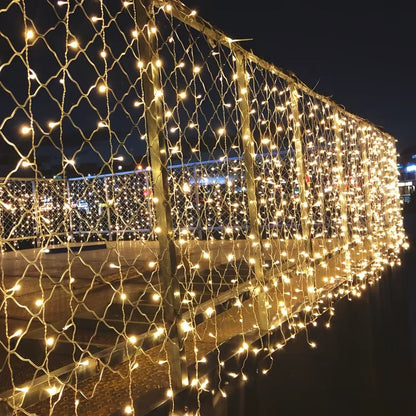 Niebieskie Lampki LED Kurtyna Świetlna Dekoracyjna Bajkowa