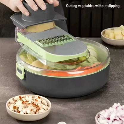 Wielofunkcyjna Krajalnica i Tarka do Warzyw 12w1 z Pojemnikiem