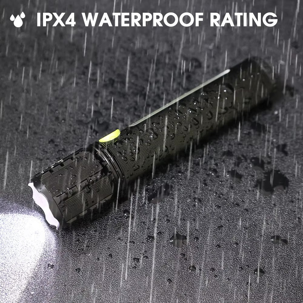 Latarka LED z Zoomem i COB - Mocne Światło na Każdą Okazję