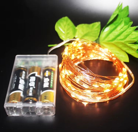 Lampki LED Druciki Ciepły Biały - Dekoracja na Baterie