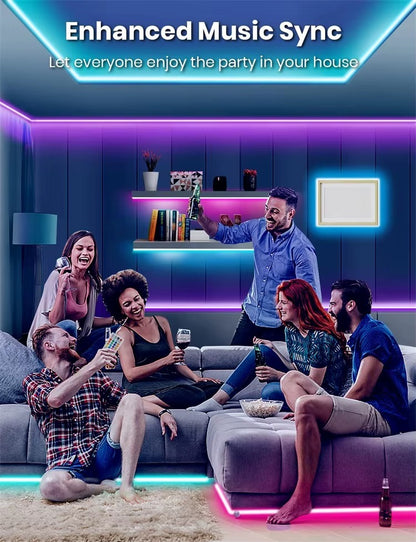 Inteligentna Taśma LED RGB 5m z Synchronizacją Muzyki i Aplikacją