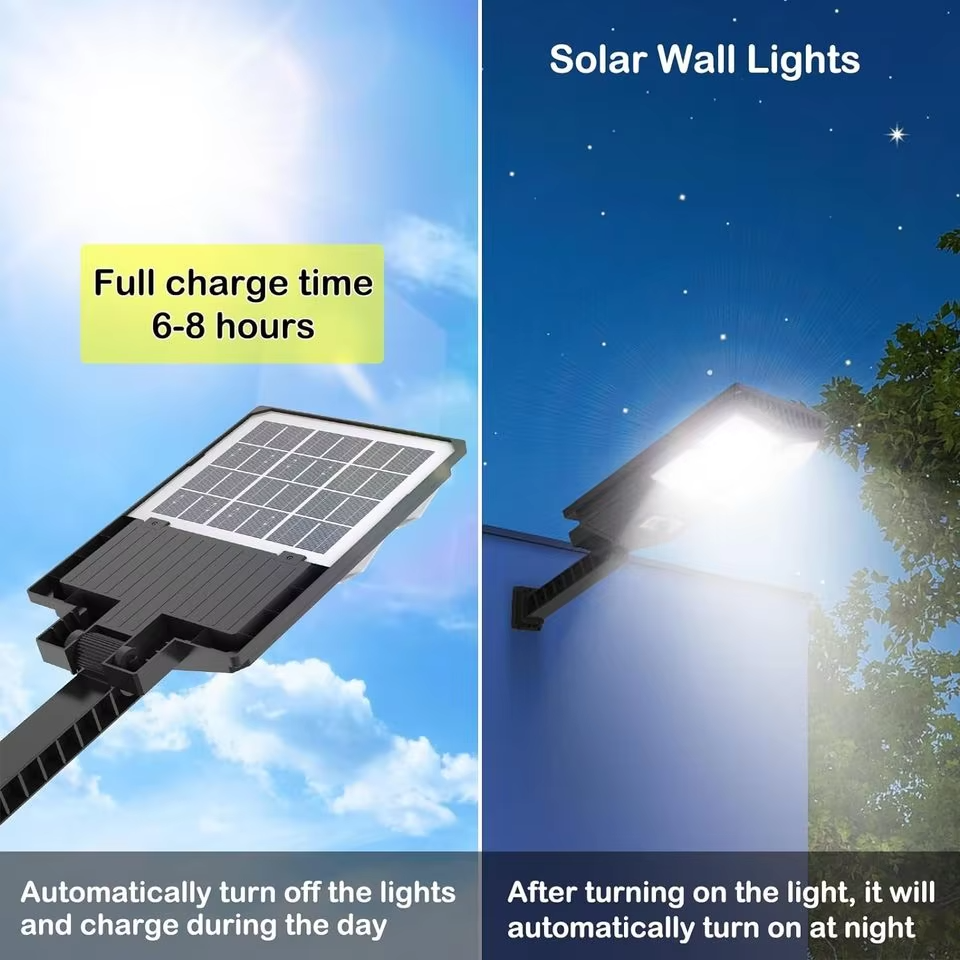 Lampa Solarna LED 200W Zewnętrzna z Pilotem i Czujnikiem Ruchu