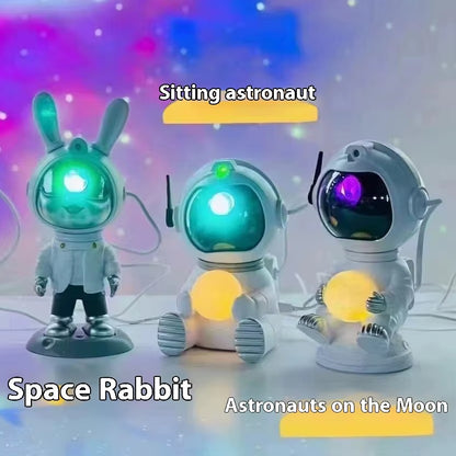 Projektor Galaktyk Królik Astronauta LED - Magiczna Nocna Lampka