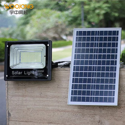 Lampa Solarna LED 100W IP67 z Panelem i Pilotem - Oświetlenie Ogrodowe