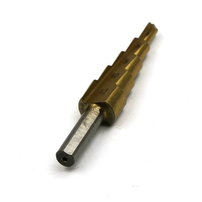 Wiertło Stożkowe HSS Tytanowe 4-12mm do Metalu Drewna Plastik