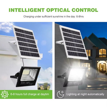 Solarny Naświetlacz LED IP67 z Panelem - Oświetlenie Ogrodowe