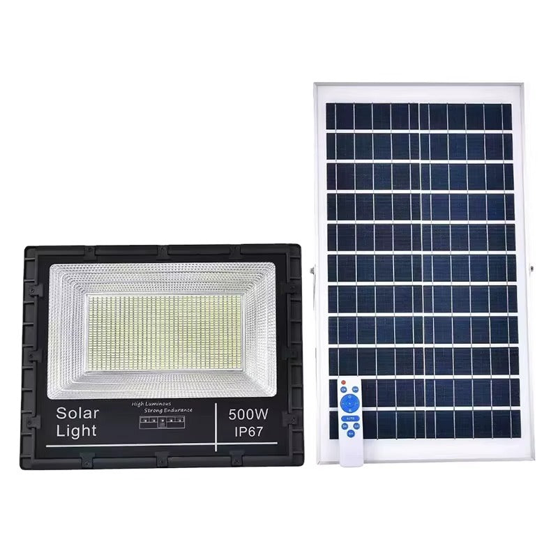 Solarny Naświetlacz LED 1000W IP67 z Pilotem - Mocne Oświetlenie Zewnętrzne