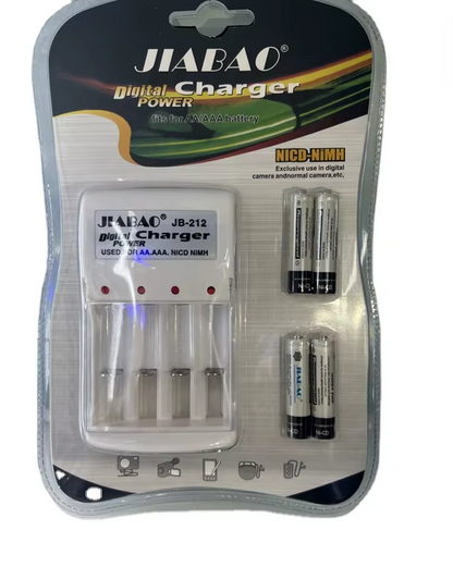 Ładowarka Jiabao AA/AAA z 4 Akumulatorkami AAA NiCD-NiMH